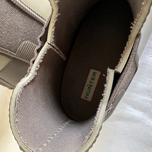 Hunter Refined Texture Block Chelsea Boots Olive Green Womens - Picture 5 of 6